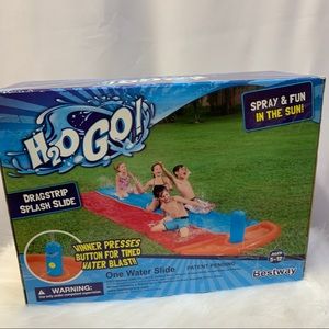 Bestway Water Slide Outdoor H2O Go! Slide Dragon Stripe Splash 18 Ft Long Swim